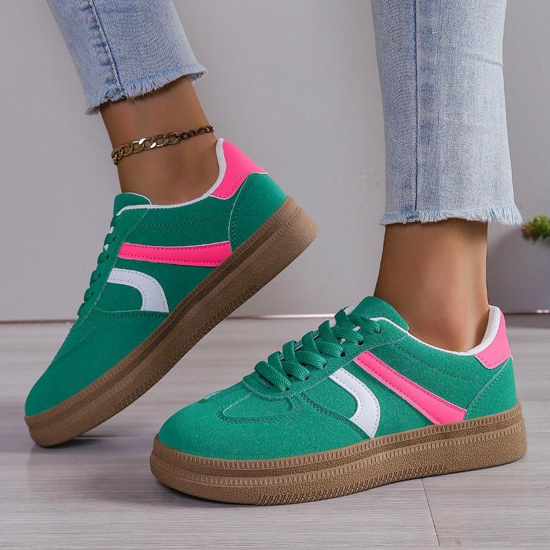 Large size soft-soled sneakers design style lace-up lightweight versatile jogging women's shoes