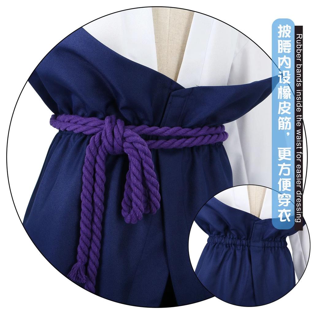 Anime Uchiha Sasuke Cosplay Kostým top kalhoty pásek Cos Konvent dárek pro dospělé Unisex verze