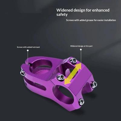 Potence Courte de Vélo Pour Vélo, Pont de Guidon 31,8 Mm, Alliage d'Aluminium 6061 Haute Durabilité Accessoire de Vélo de Montagne 1 Pièce