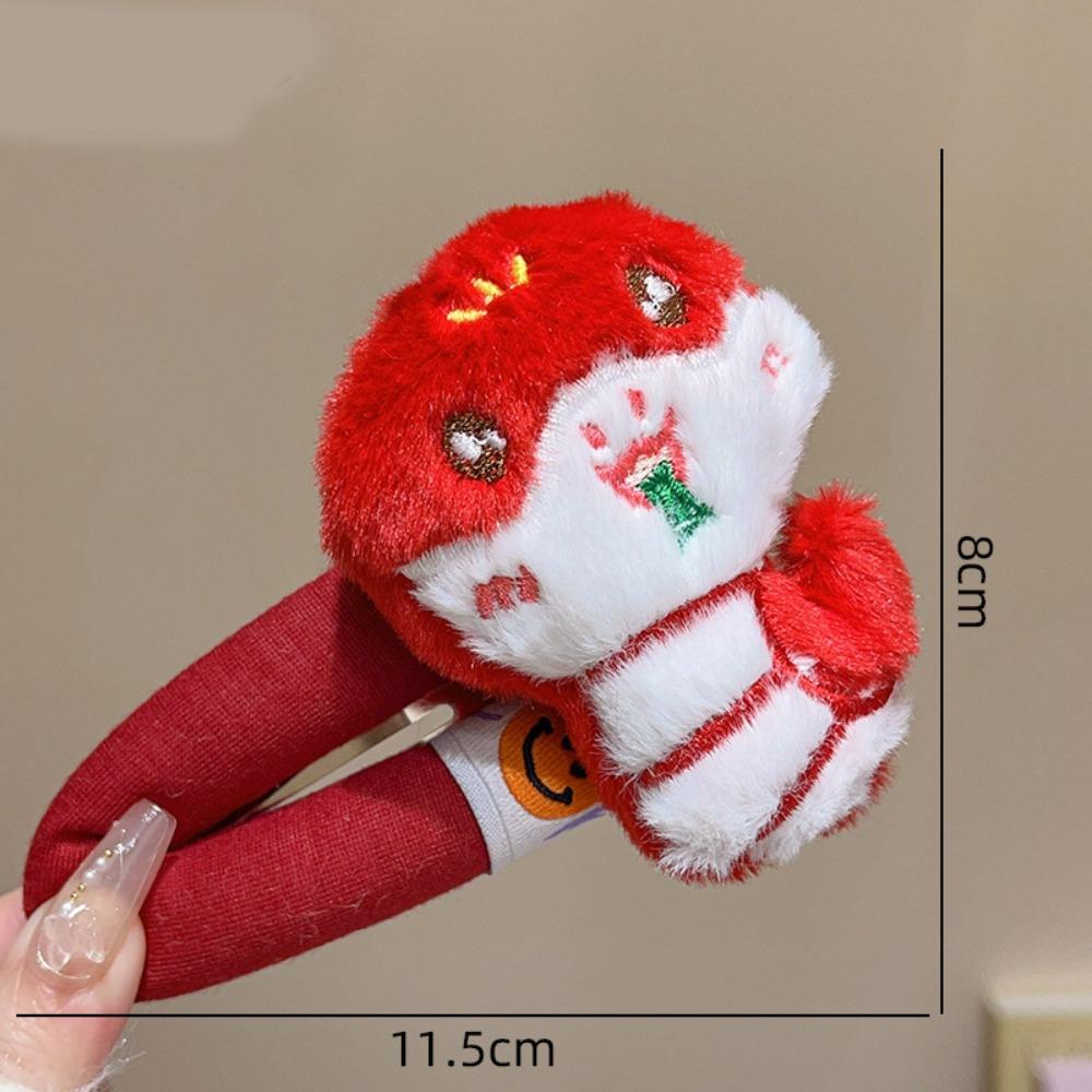 Hairpin New Year Pendant Red Hairband Plush Snake Year Headband Cute New Year Headdress  Prom Props
