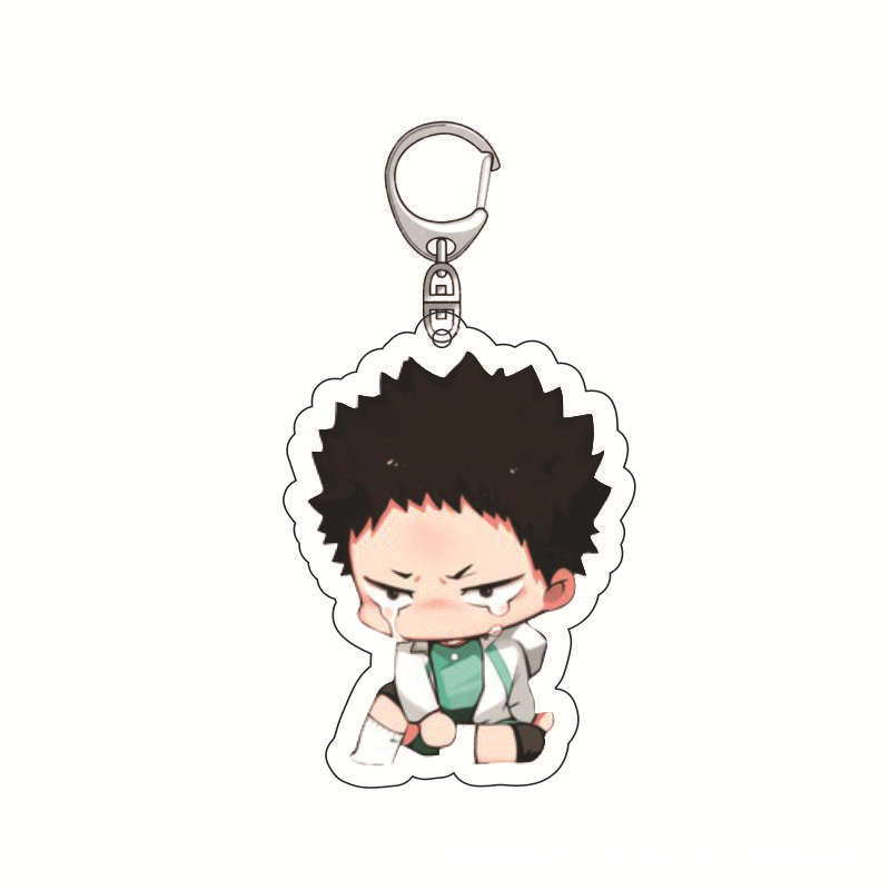 

Haikyuu!! Hinata Shoyo Tobio Kageyama Daichi Sawamura Character Acrylic Car Keychain Cartoon Anime Charm Pendant Accessories about 5cm