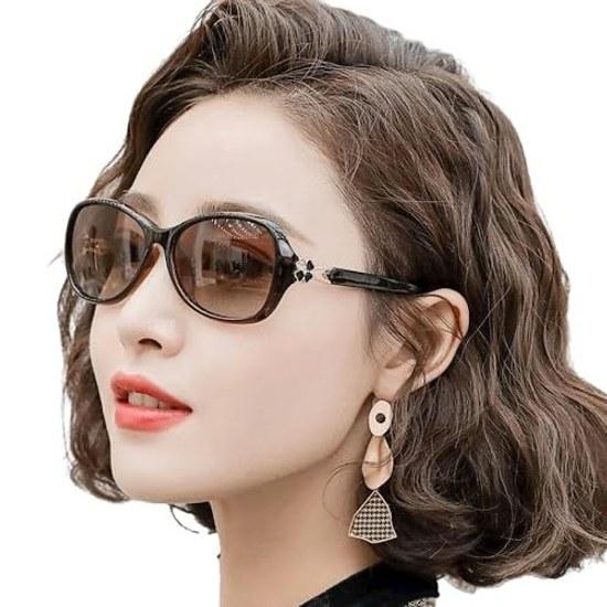 FEISEDY Polarized Sunglasses Women UV400 UV Cut Driving Fishing B1193 Popular Large Lens