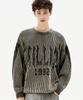 TRILLION Washable Two-Tone Crewneck Graphic Knit (Beige)