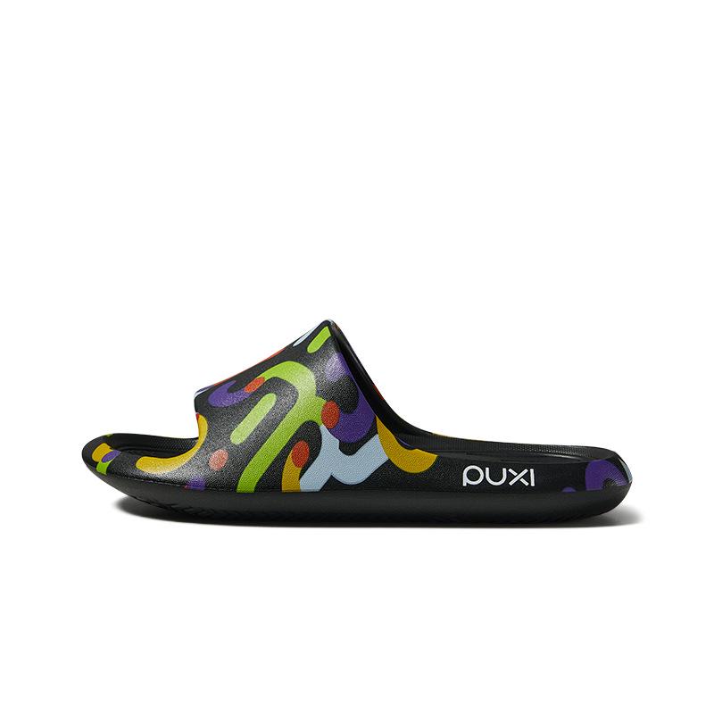 Women s Puxi Fireworks Graffiti EVA Slippers: Thin Sole, Non-slip, Fashionable Summer Footwear for Outdoors 39/40
