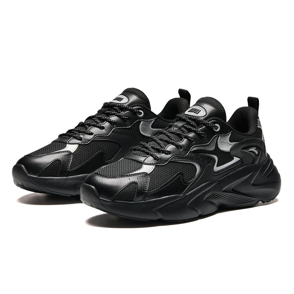 Anta Yunqi Sports Comfortable Non-Slip Wear-Resistant Breathable Low-Top Casual Shoes Men sneaker Black Silver 912518808-5