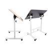 Mobile Standing Desk with Wheels Height Adjustment Folding Portable Rolling Laptop Desk for Home Bedside Office