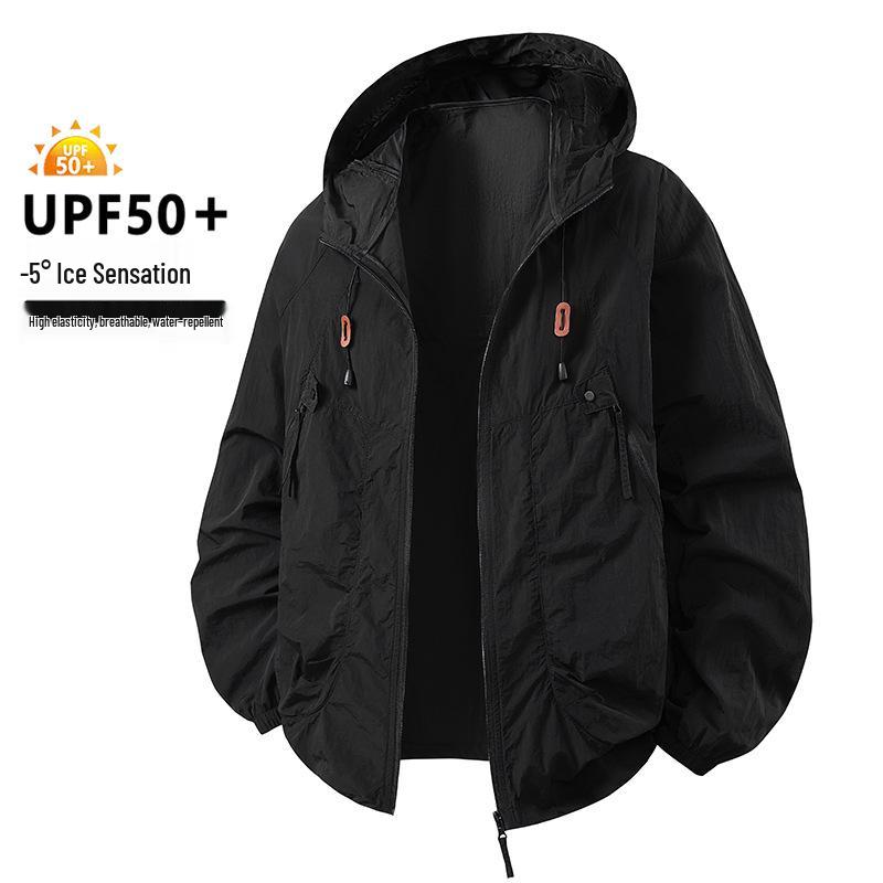 UPF 50+ Hooded Sun Protection Jacket for Couples - Breathable Summer Outdoor Fishing Wear