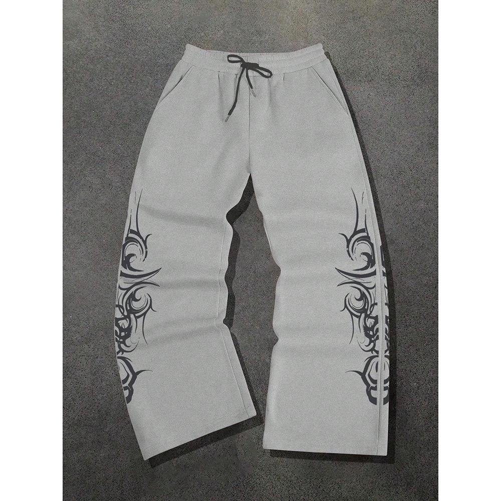 Men's 2025 High Street Hip Hop Retro Straight Sweatpants