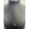 Used 4 Horseshoe Pink Gold Necklace K10 Diamond Zirconia
