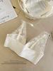 Sleek Lace Front-Closure Push-Up Bra Set for Small Busts - Wire-Free & Comfortable