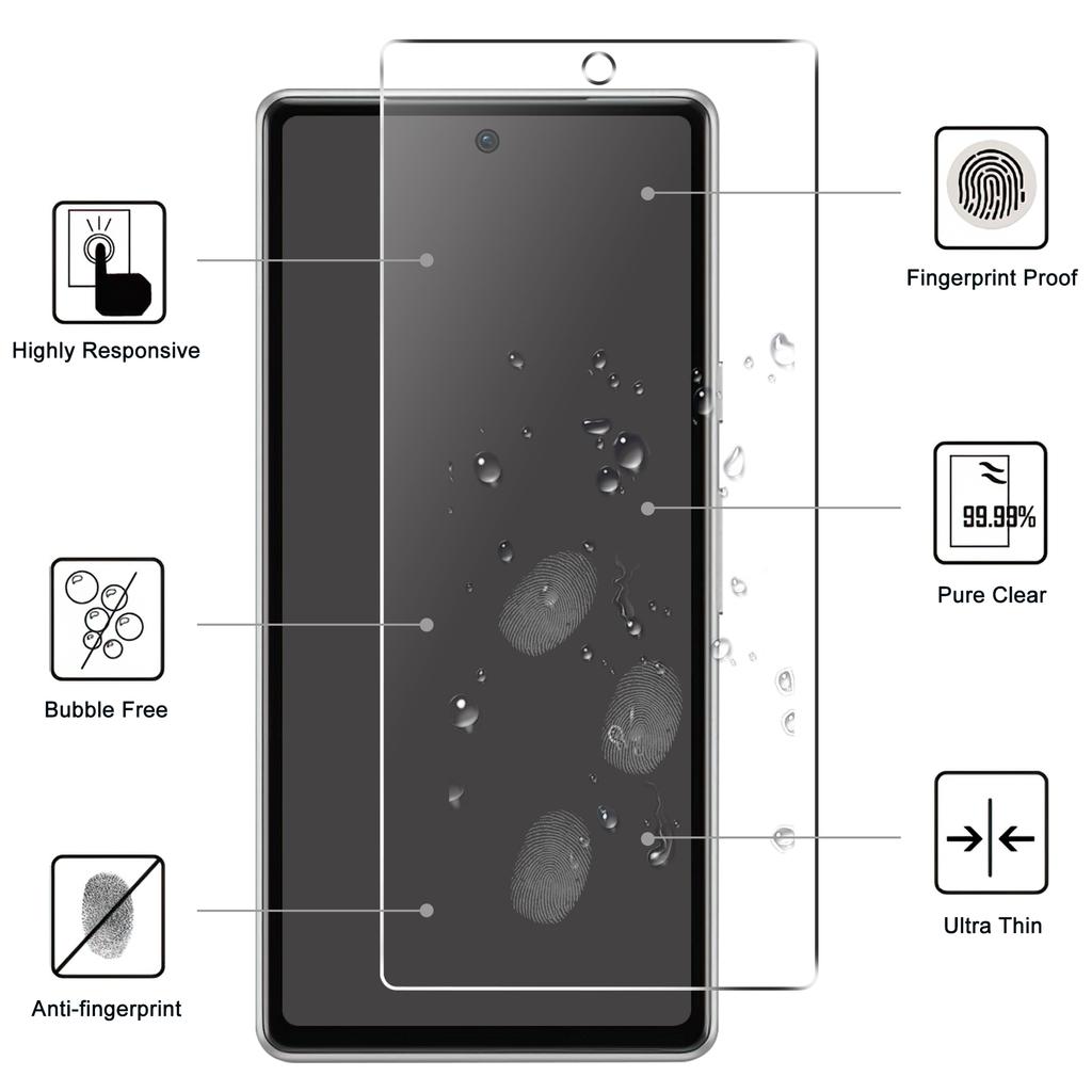 Fólie z tvrzeného skla HD Clear proti poškrábání pro Google Pixel 7a Protiexplozivní 2.5D Ochranné sklo na displej se zakřivenými hranami
