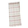 Checked Linen Window Tiers Kitchen Cafe Half Curtains Valance Decoration