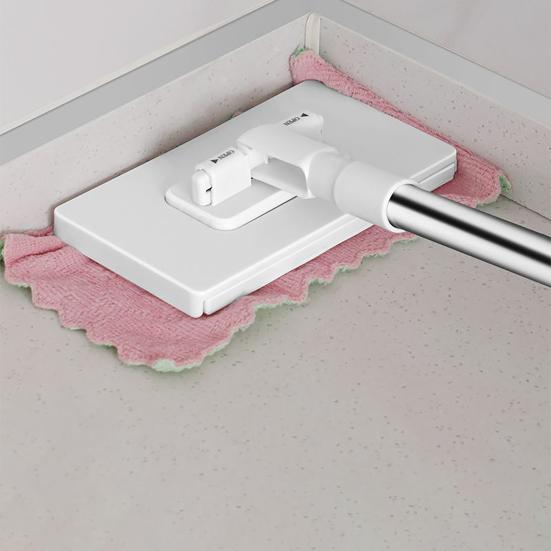 39.4" Hands-Free Multi-Purpose Flat Mop, Multifunctional Lazy Mop with One-Click Cloth Attachment with 8 Reusable Clothes, Ideal for Washbasin &