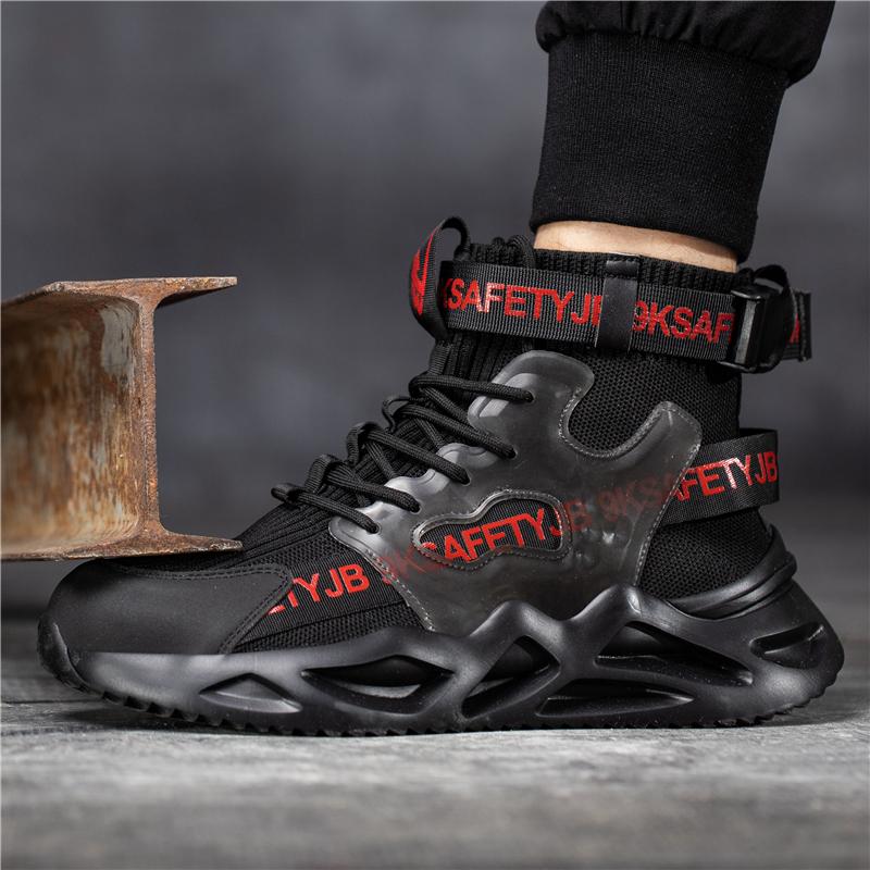 Work Boots Indestructible Safety Shoes Men Steel Toe Shoes Puncture-Proof Sneakers Women Non Slip Work Shoes Male Tactical Boots