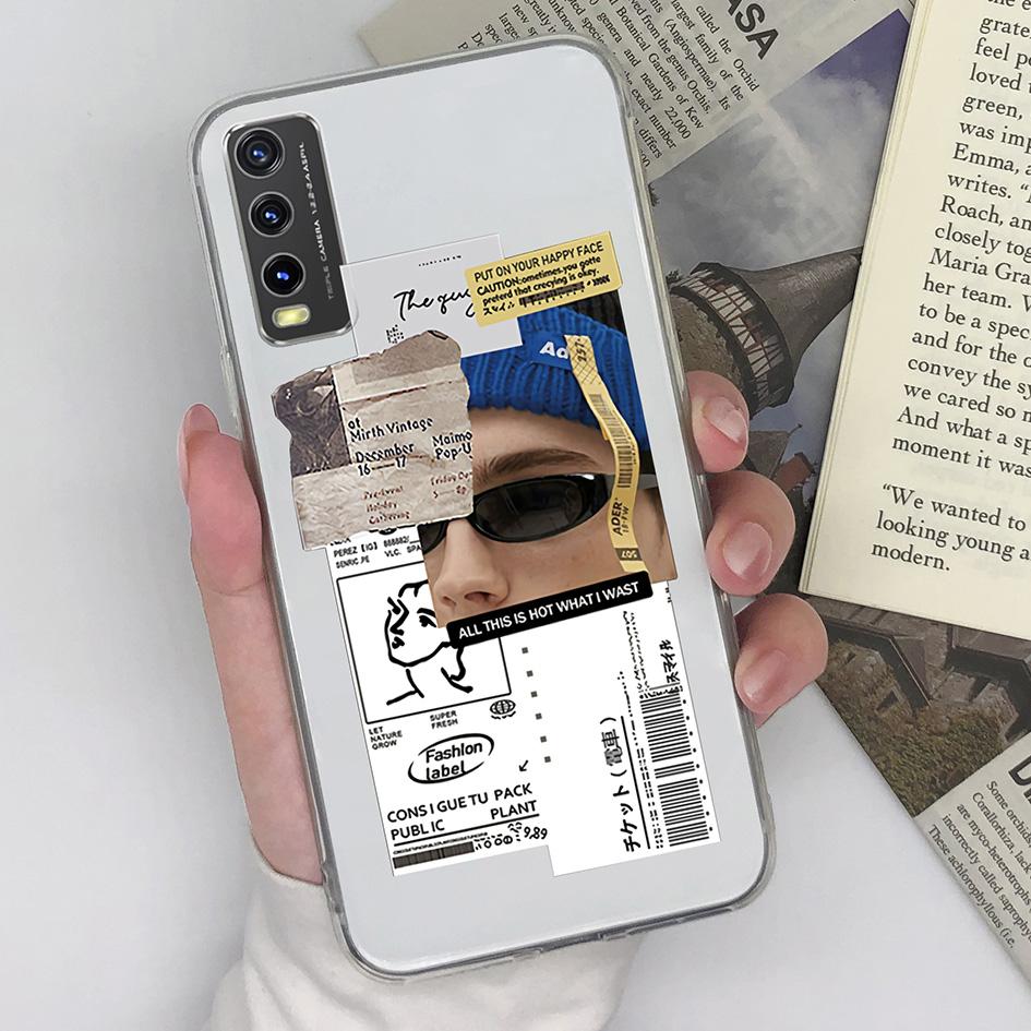 For Vivo Y36 Y20 Y15S Y02 Y11 Y12 Y35 Y33s Y31 Y30 Y27 Phone Case Back Cover Fashion Boy Girl Shockproof Transparent Soft Silicone TPU For Vivo Bumper