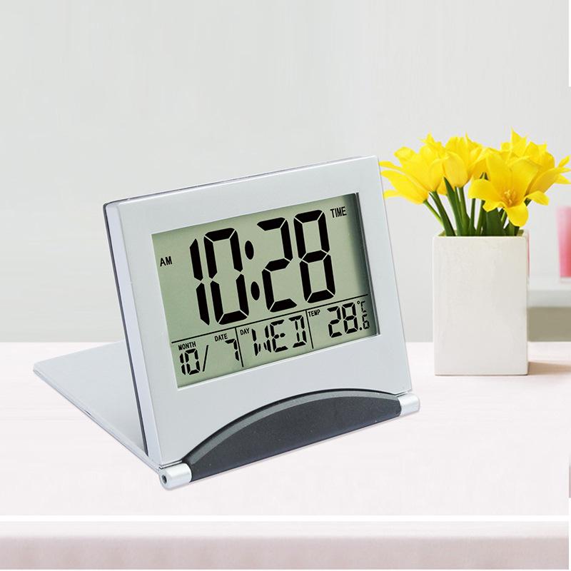 Modern Silent Alarm Clock with LCD Display for All Ages