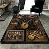 Guitar Legacy Art Pattern Rug Floor Mat for Living Room or Bedroom Soft and Comfortable Carpet a Gift for Birthday and Holiday.
