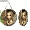 Rustic Fairy Wooden Sign - Charming Decorative Plaque with Peeking Fairy Design - Ideal Gift for Home, Garden Decor