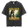 Italian Brainrot Chimpanzini Bananini Vintage Washed T-shirts Banana Monkey Funny Meme T-shirt Casual Geek T Shirts Unisex