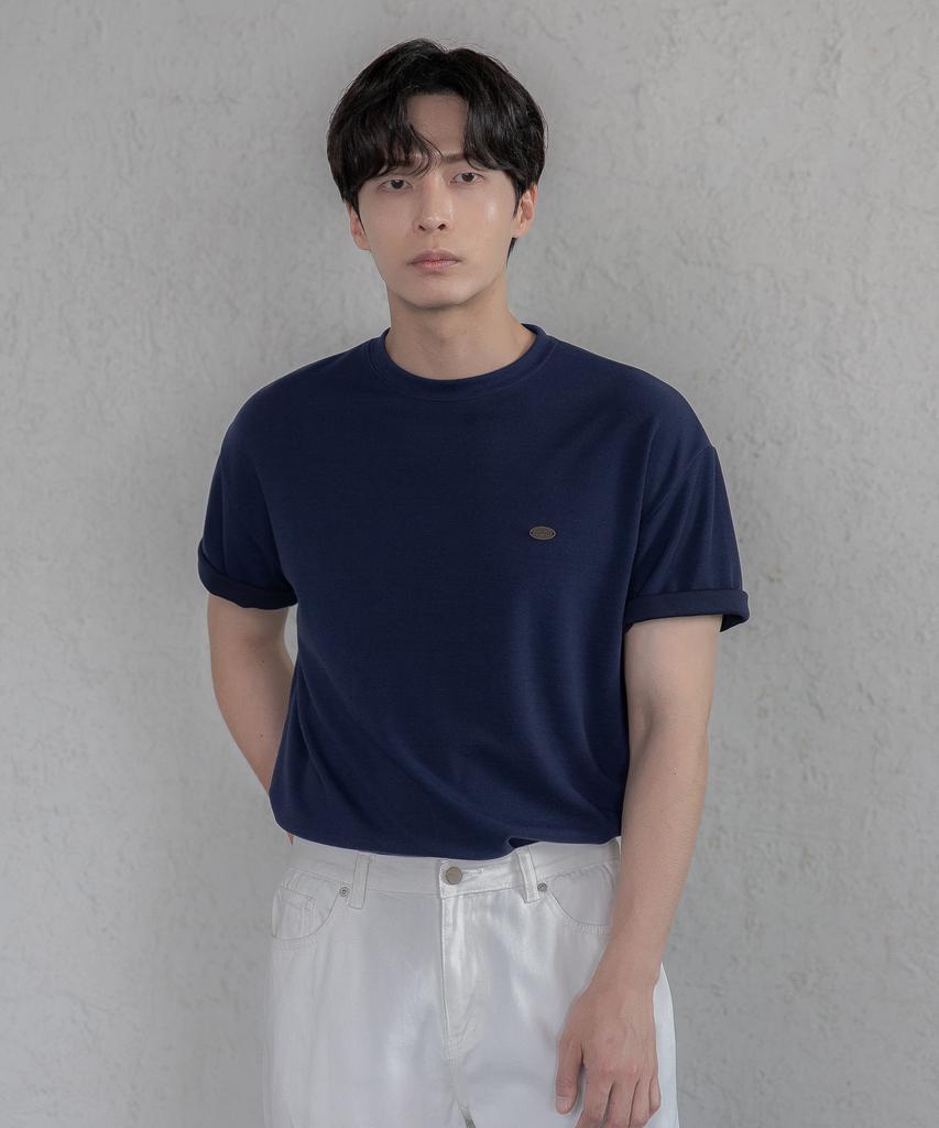 ESN Ensconce Patch Muscle T-Shirt Navy