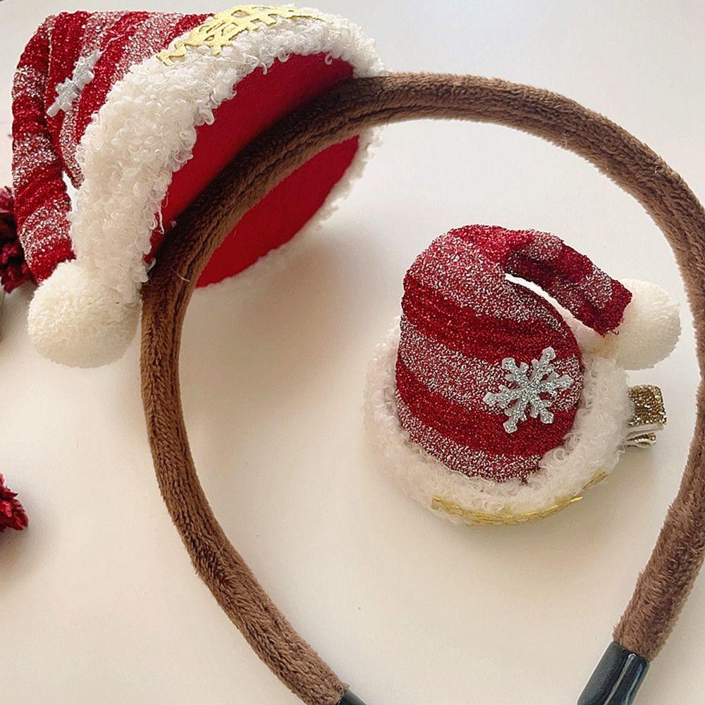 Veselé Vánoce Dekor Vánoční čepice Čelenka Hvězda Dětská Spona do vlasů Paroh dětská