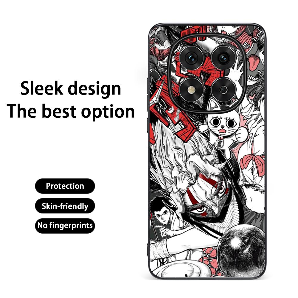 

Dandadan cool Hot anime pattern Phone Case For Redmi Note 14 13 12 11 Pro Plus S 5G 14C A3 Soft Black Phone Cover Redmi 12C