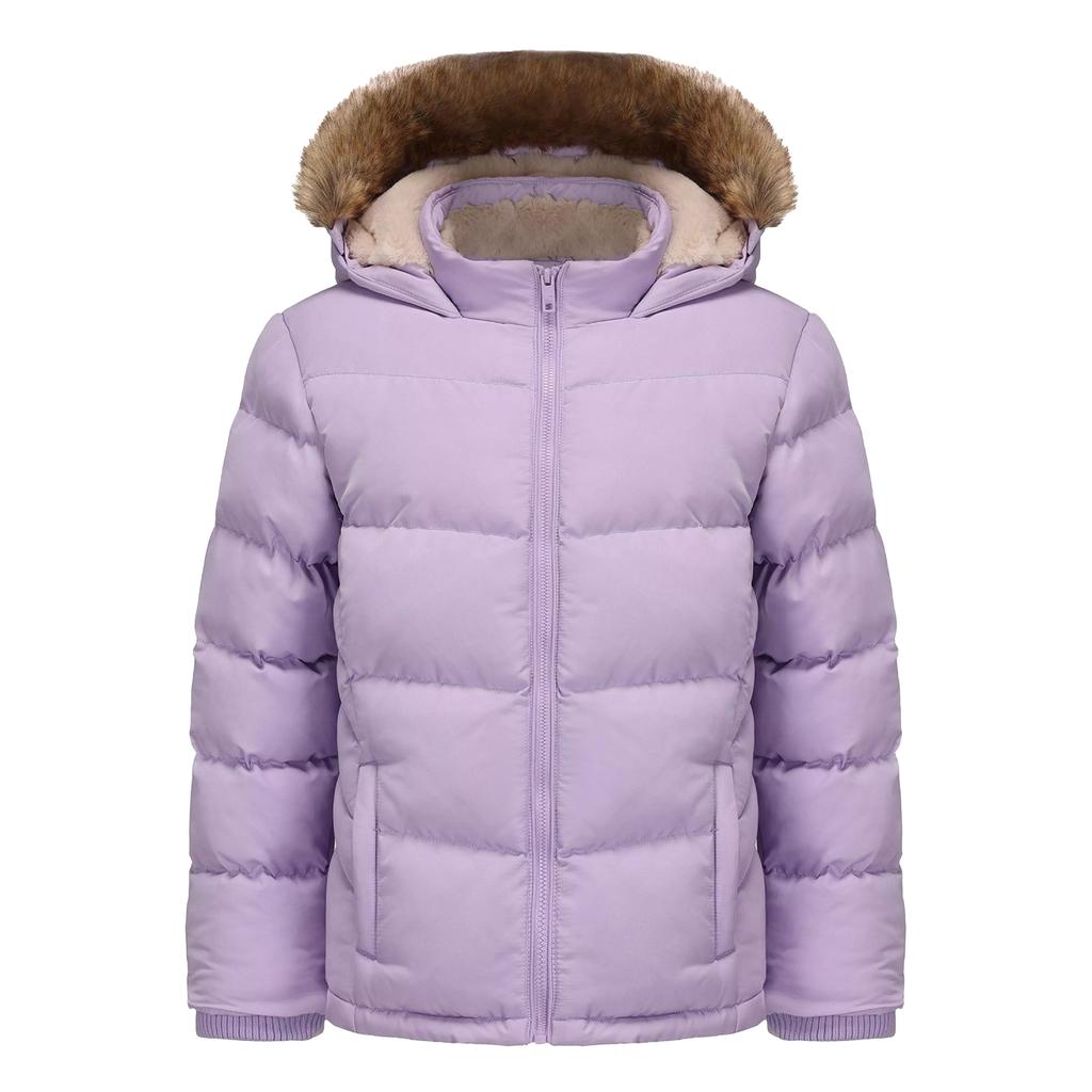 SoulCal Girls Bubble Zip Pocket Puffer Jacket