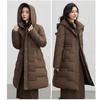 Down Padded Jacket Women's Winter Thickened Tooling Padded Jacket Art Long Style