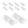 10Pcs Double Row Adhesive Shelf Brackets Reinforced Self Adhesive Shelf Supports for Kitchen Cabinet Wardrobe Book Closet