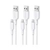 Кабель Anker PowerLine II Lightning USB Cable MFi Certified Ultra Durable Сумісний з iPhone 14 / 13 / 12 / SE (3-е покоління) / iPad (0,9 м Білий x 3)