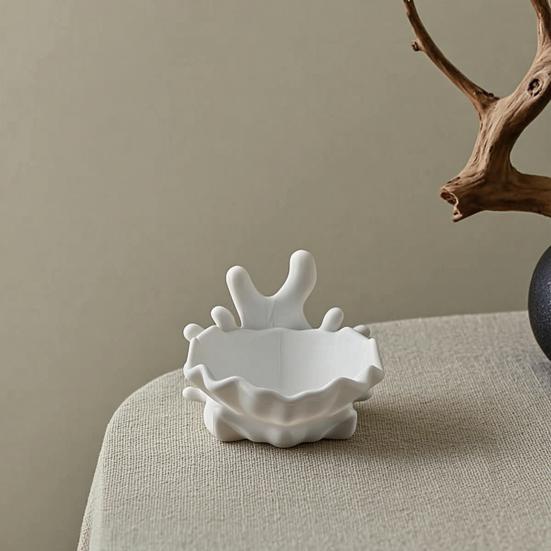 Coral Shell Jewelry Tray, 3D Printed Nordic Design Ornament, Durable Housewarming Desktop Organizer, for Home Living Room Office