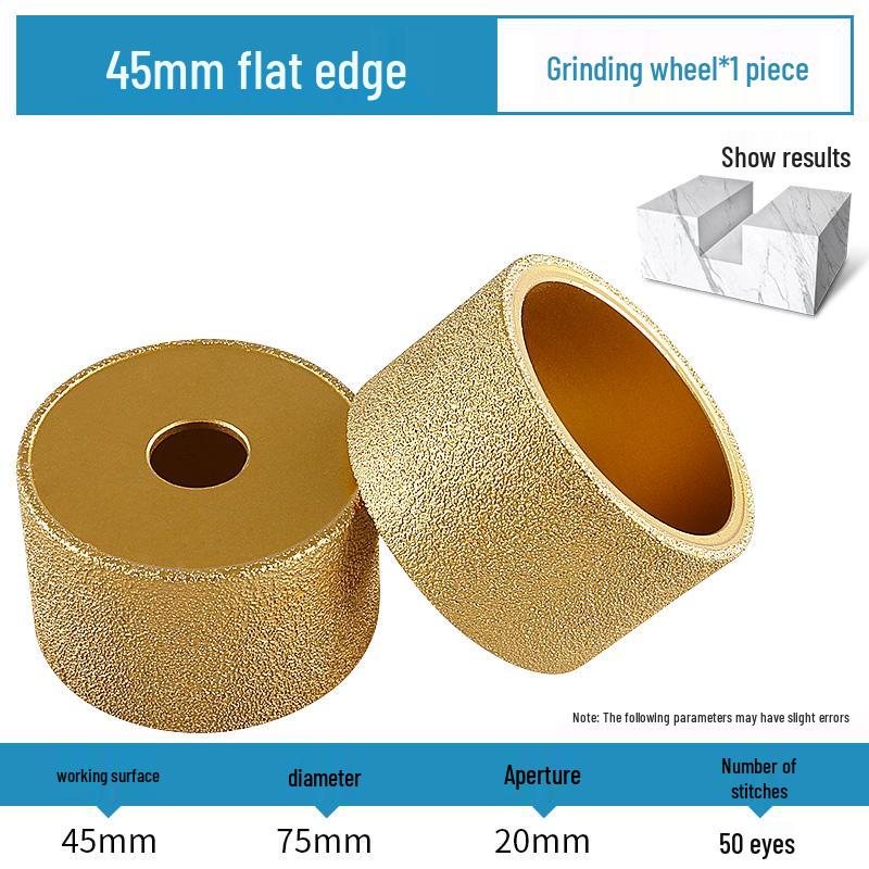 Stone Edge Grinding Wheel for French Edge Granite & Marble Tile - Trimming, Rounding, and Grooving with Angle Grinder