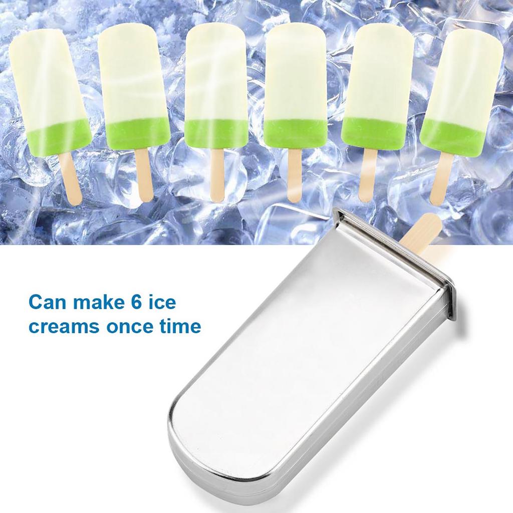 Stainless Steel Molds Ice Cream Industrial Home Kitchen DIY Ice Pop Mould Maker Tool(4#)