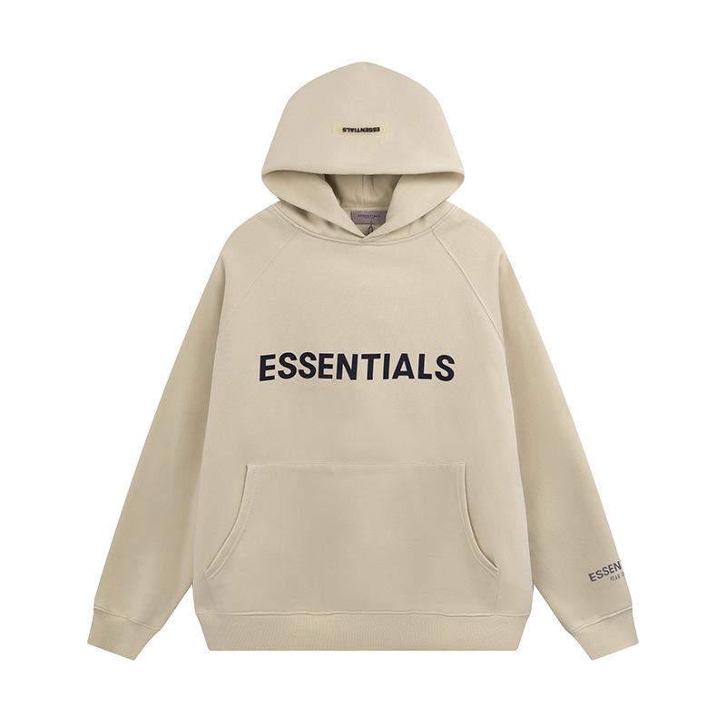 ESSENTIALS Reflektierender 3D-Schriftzug Unisex Oversized Hoodie - Trendiges Fleece-Sweatshirt für Streetwear-Liebhaber