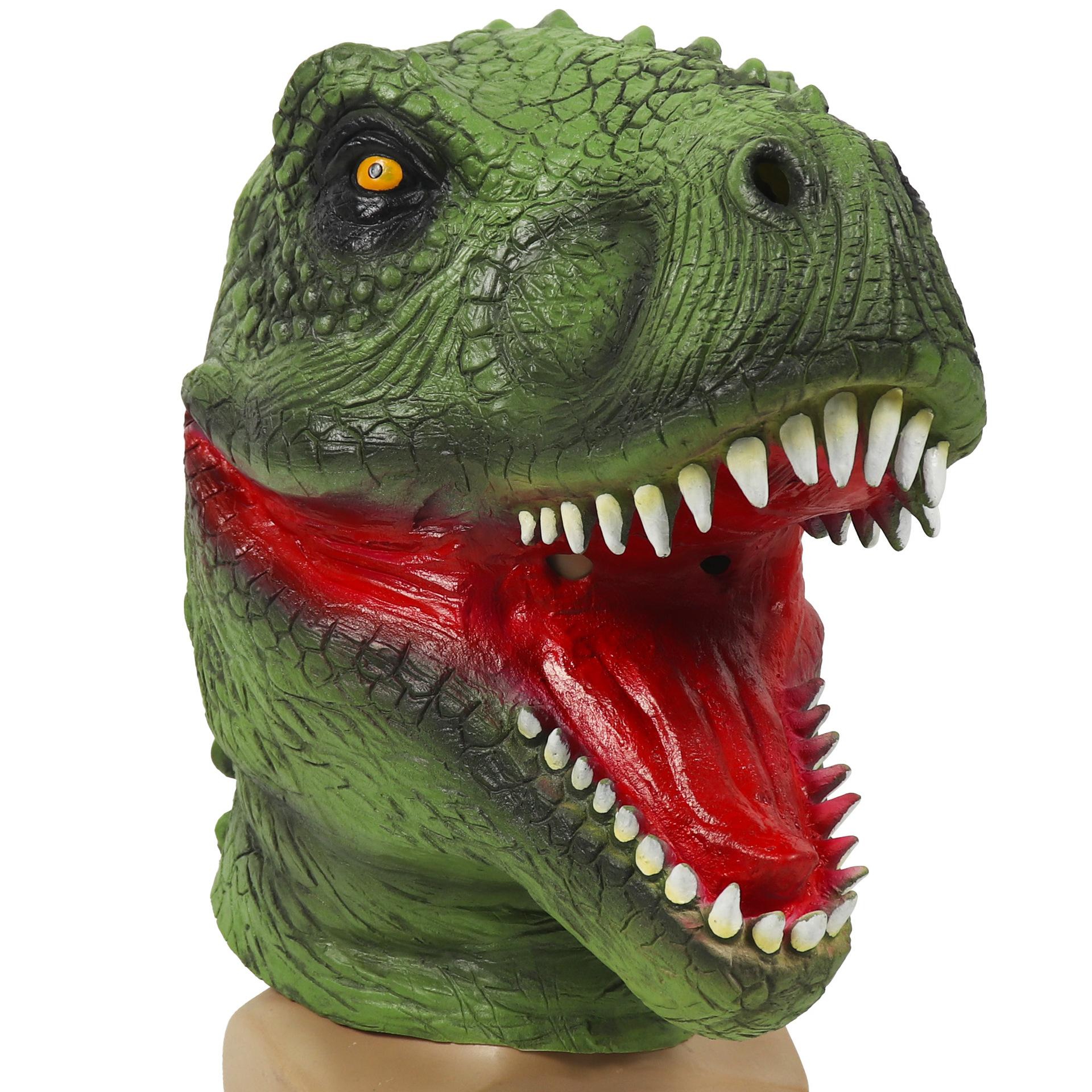 Jurassic Park Green Dinosaur Mask Christmas Halloween Jurassic Dinosaur Fierce Tyrannosaurus Rex Mask