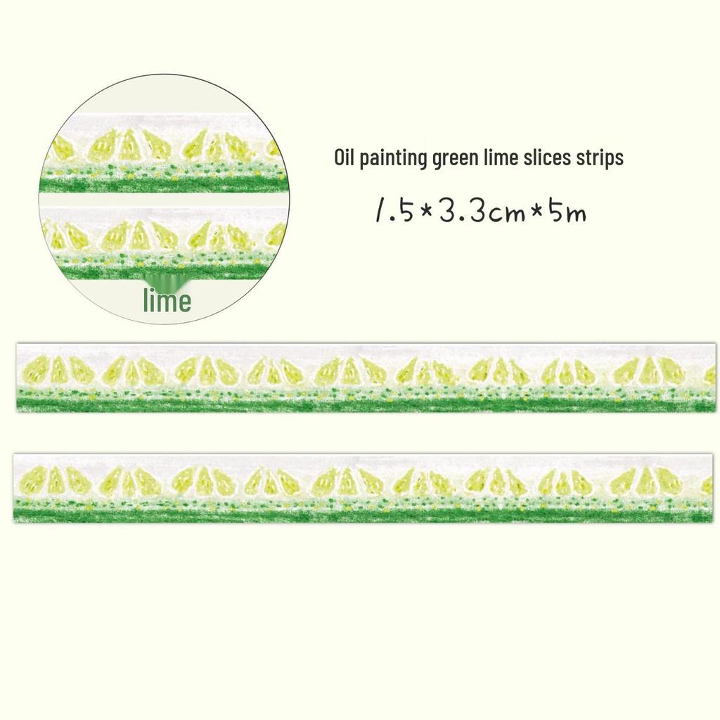 Curly Ring | Fruit Series Pull-out Tape: Dragon Fruit, Lychee & Lime Journaling Paper