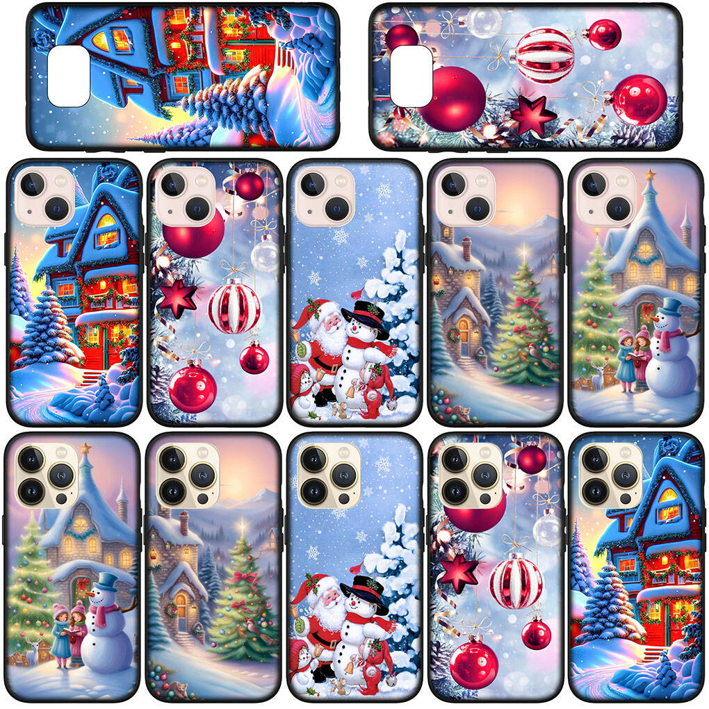 Case for iPhone 17 16 15 Plus Huawei P30 P20 Lite Redmi Note 14 12 11 13 Pro Max OPPO A60 A80 A40 A18 A38 Santa Claus Merry Christmas Tree Deer Cover