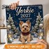 Holiday Present for 12 Month 2027 Wall Yorkshire Terriers Dog Owners Calendar Theme Calendar
