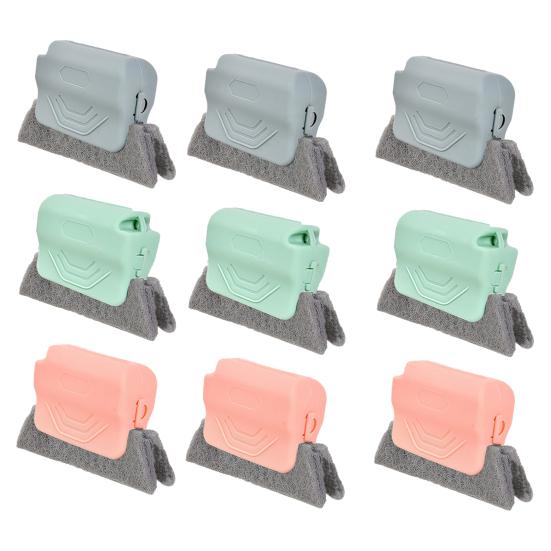 Window Track Scrubber Double-Sided Brush Set with Removable Sponge Car Vents