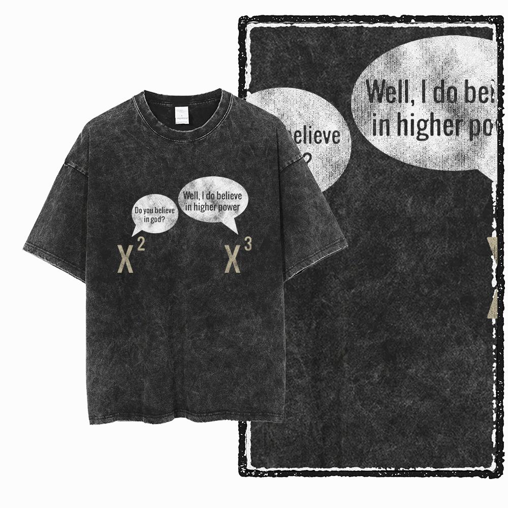 SC MATH THEME PAI Printed Cotton Acid Washed Exclusive Graphic Unisex T Shirt Cool Streetwear Men Tshirts Big Size Tee for men