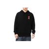 PUMA Sporty Casual Cartoon Print Fleece-Lined Thickened Hooded Pullover Sweatshirt Men's Black