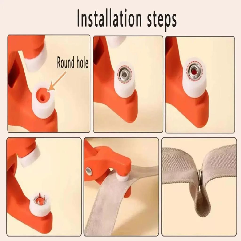 1 Satz-Fünf-Klauen-Schnallen-Installationszangenset, Metall-Schnallen-Zangenwerkzeug (50 Sätze Fünf-Krallen-Schnallen+Werkzeuge+Aufbewahrungsbox)