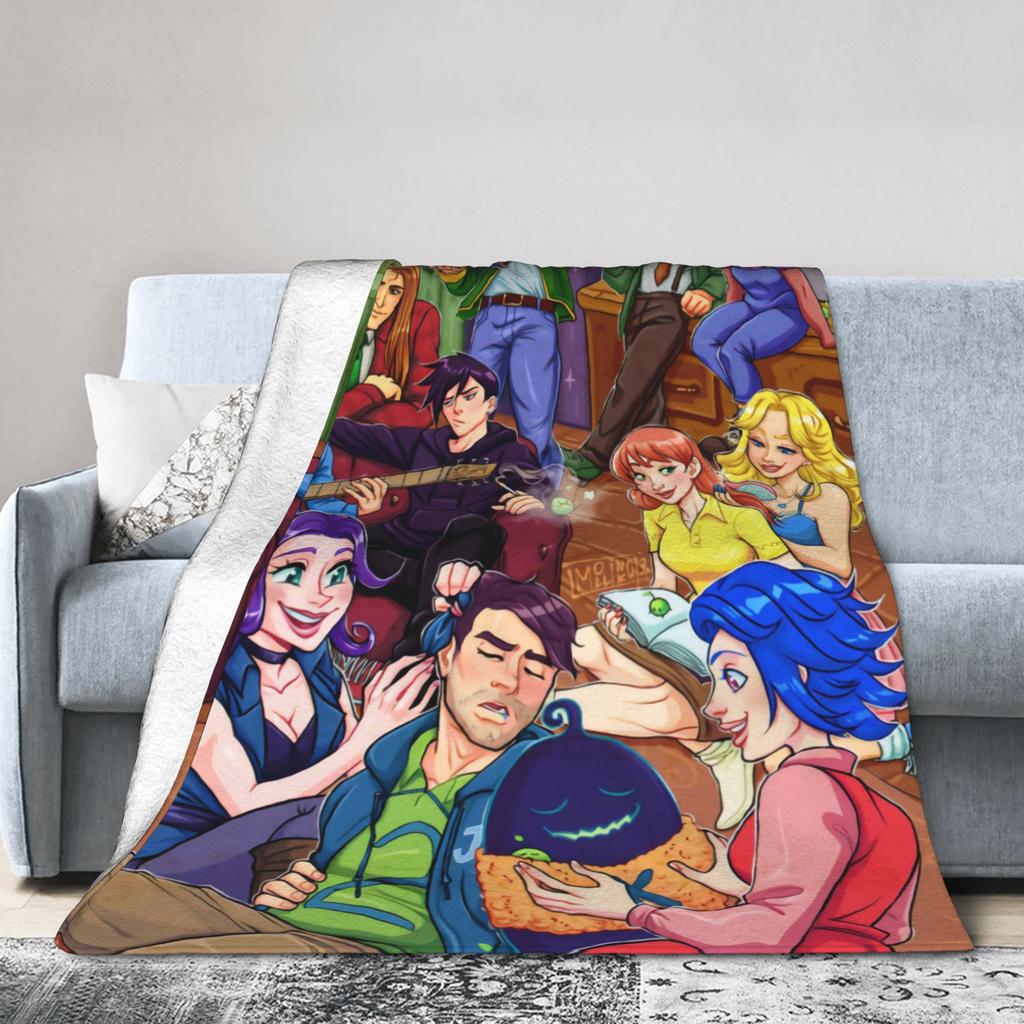 Stardew Valley Greenhouse Flannel Blankets Winter  Soft Throw Blanket for Kids Adult Couch Chair Aesthetic Bedspread Sofa Cover