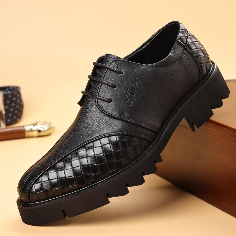 

Мужские кожаные модные лоферы слипоны Оксфорды формальные туфли с низким вырезом JZ-5191 44 чёрный