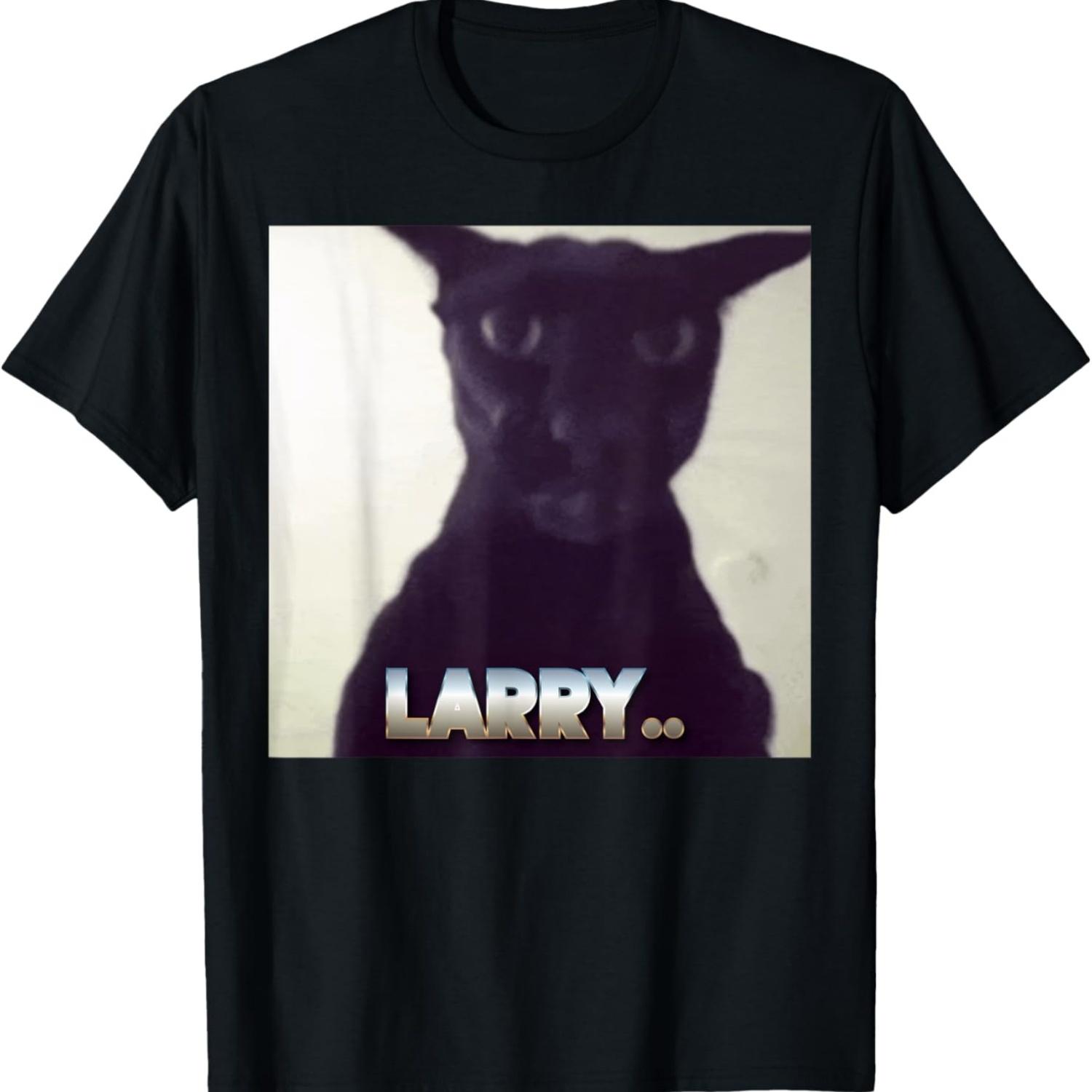 Evil Larry Meme Larry Cat Meme Cursed Memes Brainrot Memes T-Shirt(1) S