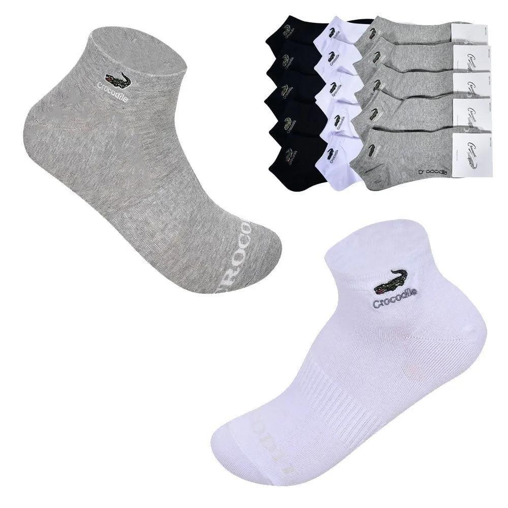 Summer Crocodile Men s Women s Sneaker Sock Set of 5 Pairs Bulk order (price for orders of 100 or more)