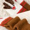 4 Pairs Thick Warm Coral Fleece Socks for Women Men Funny Christmas Pattern Seasonal Indoor Sleeping Slipper Socks