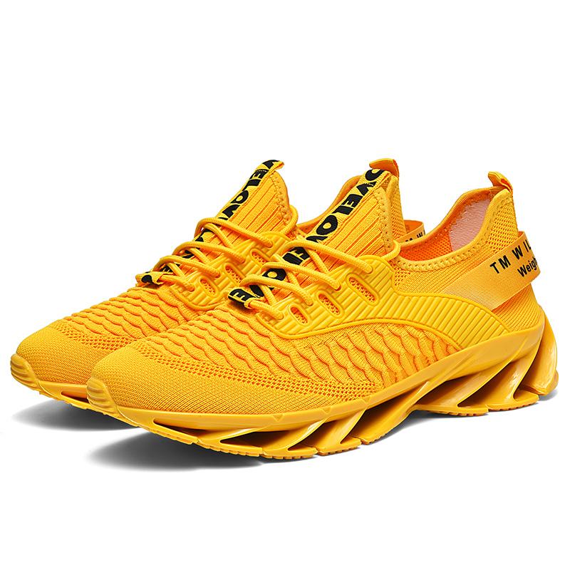 Fashion New Men's Casual Sneakers Fly Woven Breathable TPU Blade Style Soles Wear-resistant Non-slip Tennis and Basketball  Sports Shoes