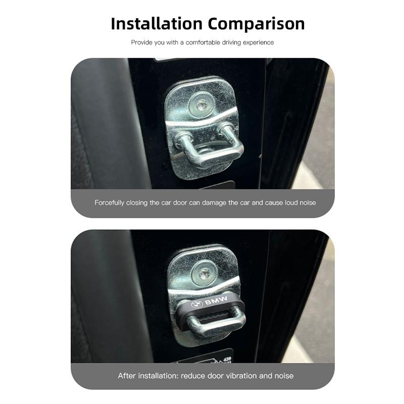Vbjly8 4Pcs Silicone Door Lock Buckle Silent Shock-absorbing Pad For BMW M E46 E90 E60 F30 F10 E39 E36 F20 G20 G30 E92 E87 E91 X5 E70. Wscap11