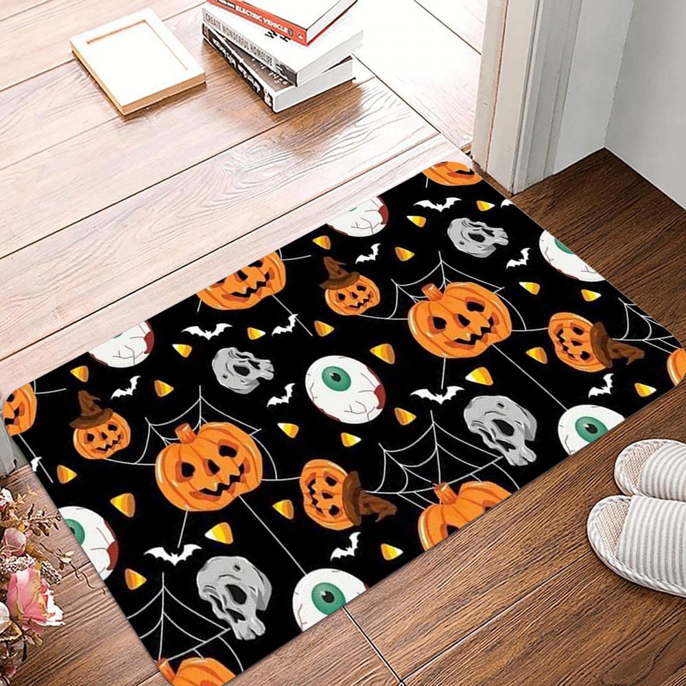 Halloweenská dekorativní rohožka Vítejte Protiskluzová podložka pod nohy Domácí koupelnová toaletní podlahová rohožka Pro předsíň Domácí dekorace